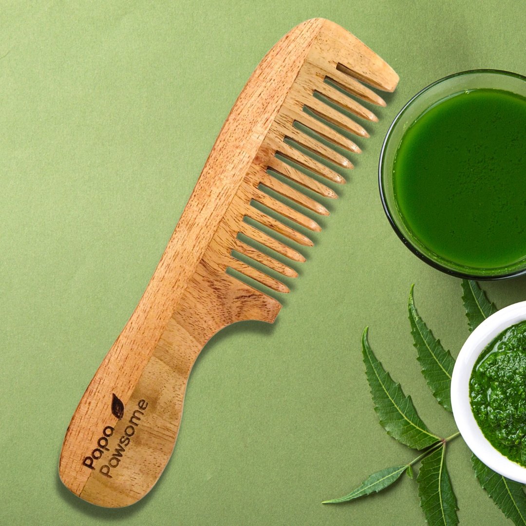 Neem Wooden Comb - Worth Rs.300 - Papa Pawsome