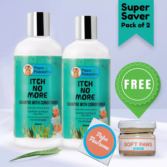 shampoo bottles pack of two super saver pack with free soft paws paw cream worth rs 249 with neem, Aloe Extract, Calendula Extract, Neem Supercritical Extract, Tea Tree, and lemongrass ingredients