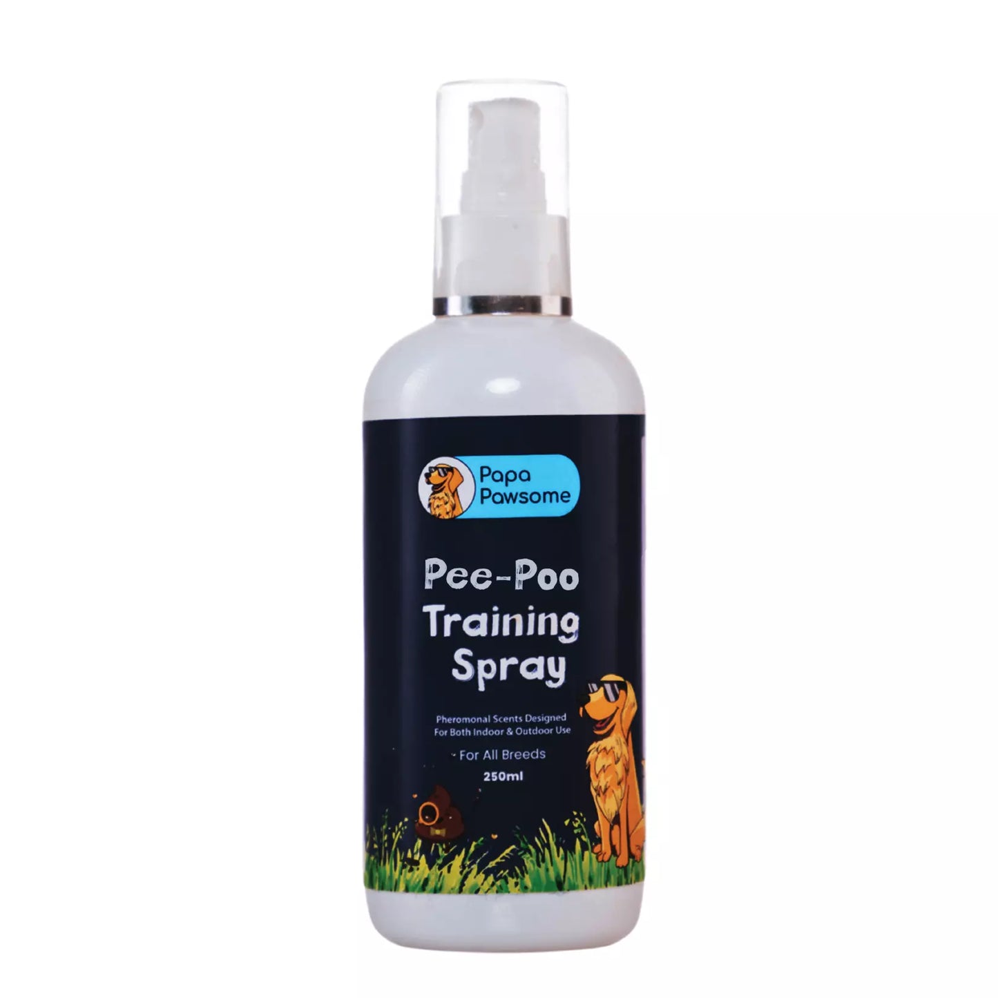 Pee Poo Toilet Training Spray for Dogs Cats Pack of 2 Free Palm Brush Papa Pawsome