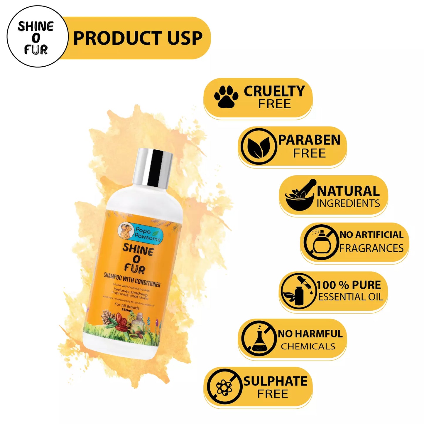 Product features: Cruelty-free, paraben-free, made with natural ingredients, no artificial fragrances, 100% pure essential oils, no harmful chemicals.
