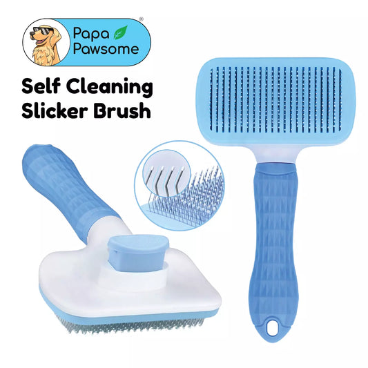 Self Cleaning Slicker Brush for Dogs & Cats - Rectangle