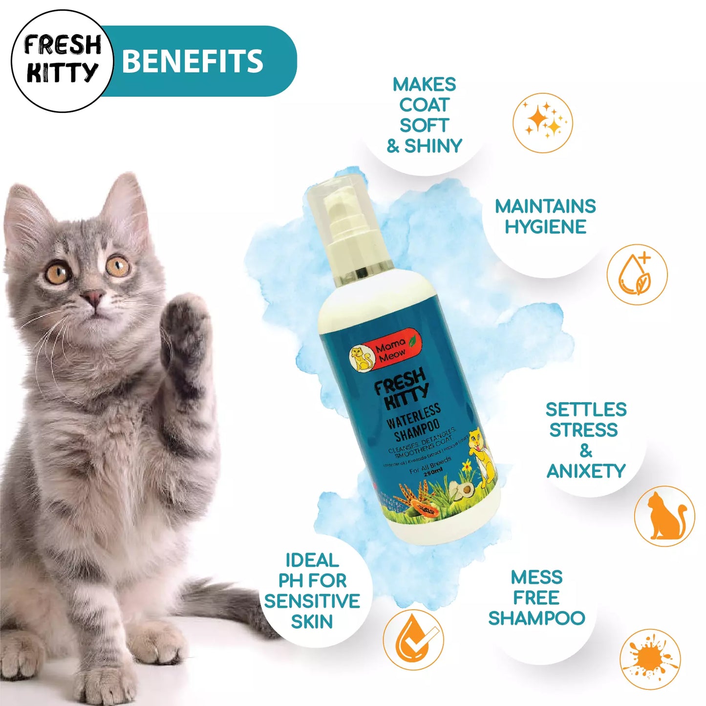 Fresh Kitty Waterless Shampoo