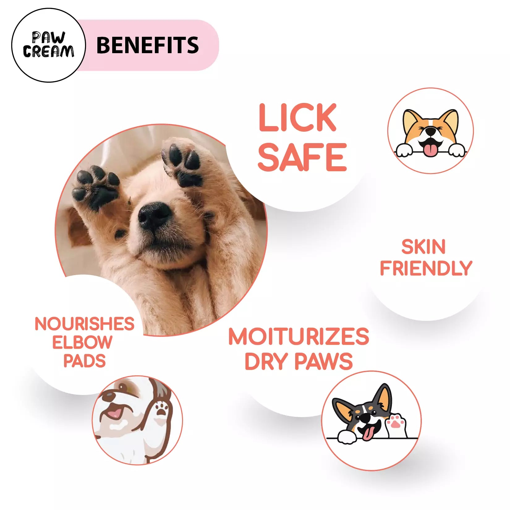 Paw Cream Benefits: Lick-Safe, Elbow Pad Nourishment, Moisturizes Dry Paws, Skin-Friendly