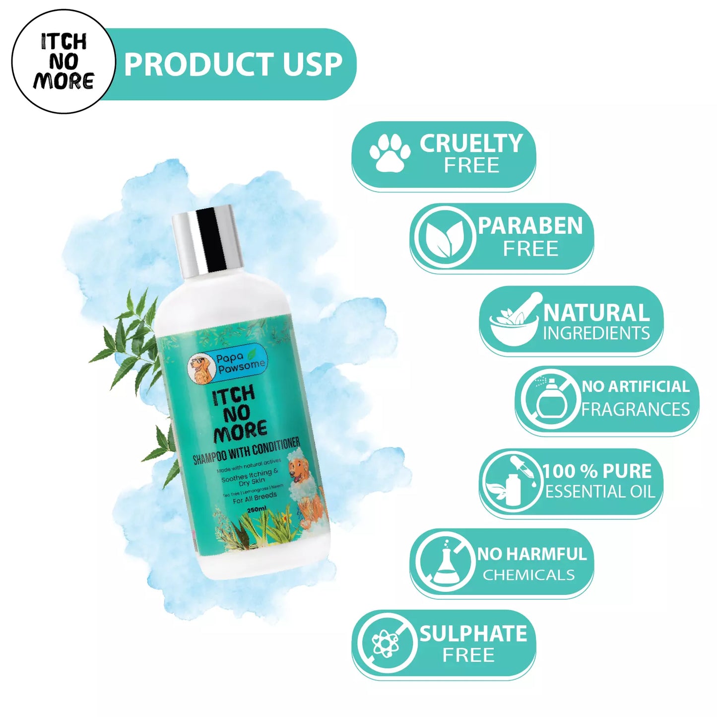 Product features: Cruelty-free, paraben-free, made with natural ingredients, no artificial fragrances, 100% pure essential oils, no harmful chemicals